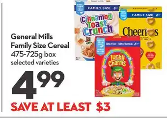 Longo's General Mills Family Size Cereal offer