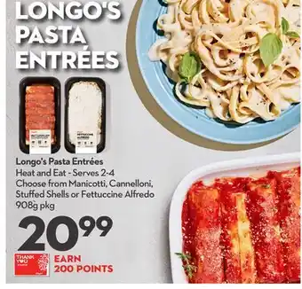 Longo's Longo's Pasta Entrées offer