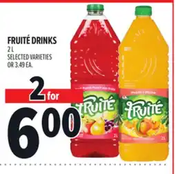 Metro FRUITÉ DRINKS offer