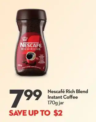 Longo's Nescafé Rich Blend Instant Coffee offer