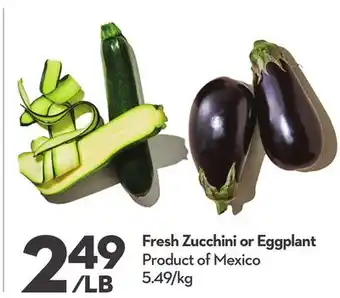 Longo's Fresh Zucchini or Eggplant offer