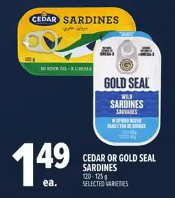 Metro CEDAR OR GOLD SEAL SARDINES offer