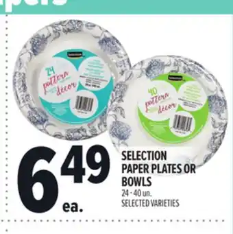 Metro SELECTION PAPER PLATES OR BOWLS offer