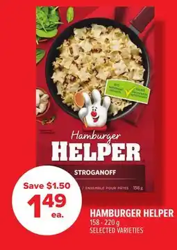 Metro HAMBURGER HELPER offer