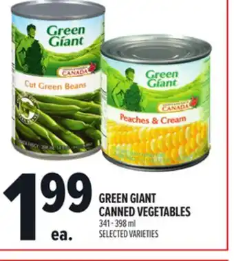 Metro GREEN GIANT CANNED VEGETABLES offer