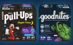 Loblaws HUGGIES PULL UPS OR GOODNITES CLUB PACK TRAINING PANTS offer