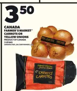 Loblaws FARMER'S MARKET CARROTS OR YELLOW ONIONS 3LB BAG offer