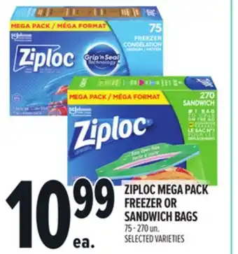 Metro ZIPLOC MEGA PACK FREEZER OR SANDWICH BAGS offer