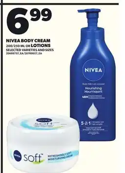 Loblaws NIVEA BODY CREAM 200/250ML OR LOTIONS offer