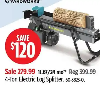 Canadian Tire Yardworks 4-Ton Electric Log Splitter offer