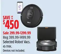 Canadian Tire Selected Robot Vacs offer