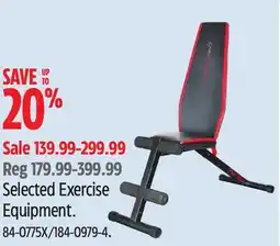 Canadian Tire Selected Exercise Equipment offer