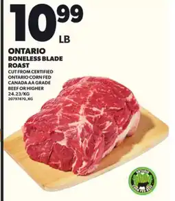 Loblaws ONTARIO BONELESS BLADE ROAST offer