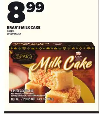 Loblaws BRAR'S MILK CAKE, 400G offer