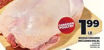 Loblaws WHOLE CHICKEN INCLUDES HALAL offer