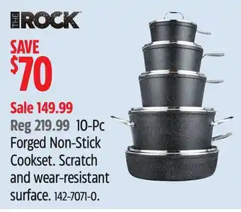 Canadian Tire The Rock 10-Pc Forged Non-Stick Cookset offer