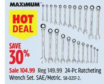 Canadian Tire Maximum 24-Pc Ratcheting Wrench Set SAE/Metric offer