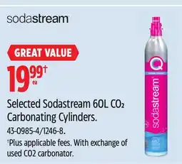 Canadian Tire SodaStream Selected Sodastream 60L CO2 Carbonating Cylinders offer