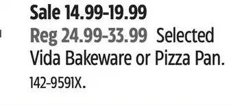 Canadian Tire Selected Vida Bakeware or Pizza Pan offer