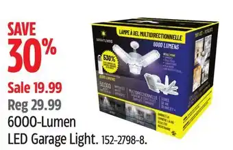 Canadian Tire Bright Living 6000-Lumen LED Garage Light offer