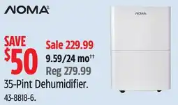 Canadian Tire NOMA 35-Pint Dehumidifier offer