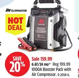 Canadian Tire MotoMaster 1000A Booster Pack with Air Compressor offer