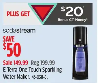 Canadian Tire E-Terra One-Touch Sparkling Water Maker offer