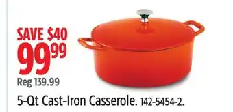 Canadian Tire Lagostina 5-Qt Cast-Iron Casserole offer