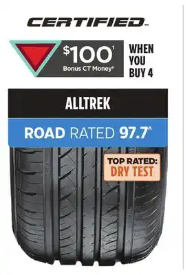 Canadian Tire CERTIFIED ALLTREK offer