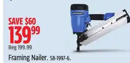 Canadian Tire Mastercraft Framing Nailer offer