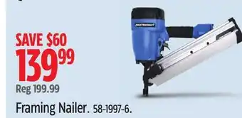 Canadian Tire Mastercraft Framing Nailer offer