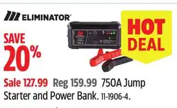 Canadian Tire MotoMaster Eliminator 750A Jump Starter and Power Bank offer