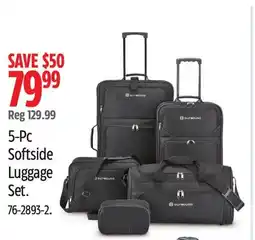 Canadian Tire 5-Pc Softside Luggage Set offer