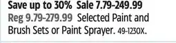 Canadian Tire Premier Selected Paint and Brush Sets or Paint Sprayer offer