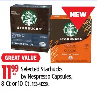 Canadian Tire Selected Starbucks by Nespresso Capsules, 8-Ct or 10-Ct offer