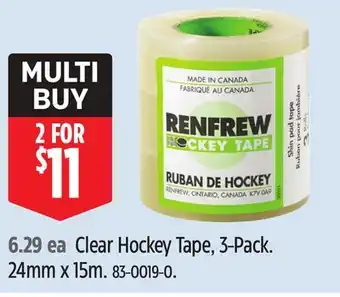 Canadian Tire Clear Hockey Tape, 3-Pack offer