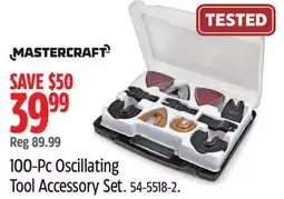 Canadian Tire Mastercraft 100-Pc Oscillating Tool Accessory Set offer