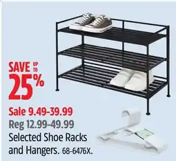 Canadian Tire Selected Shoe Racks and Hangers offer