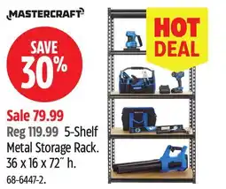 Canadian Tire Mastercraft 5-Shelf Metal Storage Rack. 36 x 16 x 72˝h offer