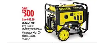 Canadian Tire Champion 7000W/8750W Gas Generator with CO Shield offer