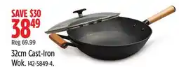 Canadian Tire Paderno 32cm Cast-Iron Wok offer