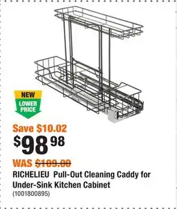 Home Depot RICHELIEU Pull-Out Cleaning Caddy for Under-Sink Kitchen Cabinet offer