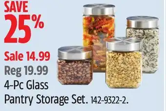 Canadian Tire 4-Pc Glass Pantry Storage Set offer