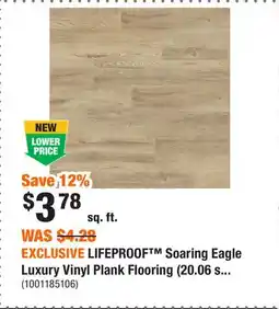 Home Depot EXCLUSIVE LIFEPROOF Soaring Eagle Luxury Vinyl Plank Flooring (20.06 sq.ft.) offer