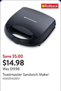 Walmart Toastmaster Sandwich Maker offer