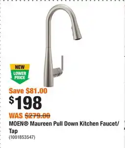 Home Depot MOEN Maureen Pull Down Kitchen Faucet/ Tap offer