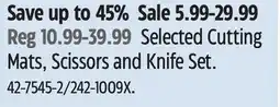 Canadian Tire Selected Cutting Mats, Scissors and Knife Set offer