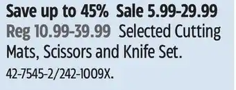 Canadian Tire Selected Cutting Mats, Scissors and Knife Set offer