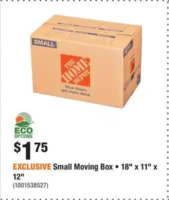 Home Depot EXCLUSIVE Small Moving Box • 18 x 11 x 12 offer