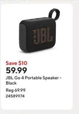 Staples JBL Go 4 Portable Speaker - Black offer